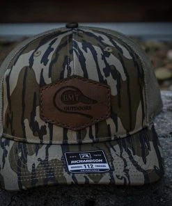 Bmtoutdoors Hats BMT LEATHER PATCH HAT BOTTOMLAND