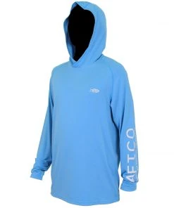 Bmtoutdoors Fishing Apparel AFTCO SAMURAI HEATHERED LS HOODED T-SHIRT